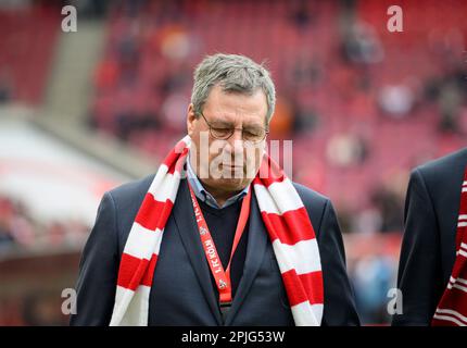 Koeln/Germania. 2nd aprile 2023, dr Werner WOLF (presidente K), Calcio 1st Bundesliga, 26th matchday, FC Colonia (K) - Borussia Monchengladbach (MG), il 2nd aprile 2023 a Koeln / Germania. Le normative #DFL vietano qualsiasi uso di fotografie come sequenze di immagini e/o quasi-video # Foto Stock