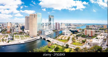 Panorama aereo di Tampa, Florida Foto Stock