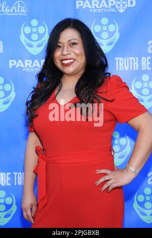 Santa Clarita, California, Stati Uniti. 1st aprile 2023. Vanessa Iles partecipa agli Inaugural Parapod Awards al Black 'N Blue Restaurant di Santa Clarita, California. Credito: Sheri Determan Foto Stock