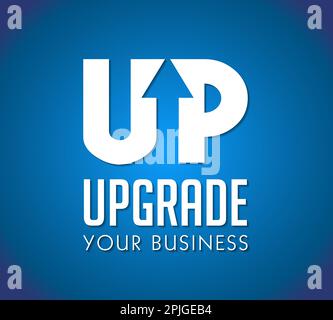 Logo - Upgrade your business - logo finanziario concettuale Foto Stock