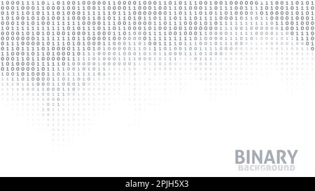 Sfondo digitale con codice binario per uno e zero. Pattern grafico vettoriale semplice Illustrazione Vettoriale