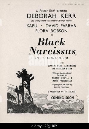 DEBORAH KERR SABU DAVID FARRAR FLORA ROBSON e JEAN SIMMONS in NERO NARCISSUS 1947 scritto e diretto da MICHAEL POWELL ed EMERIC PRESSBURGER romanzo Rumer Godden The Archers / produttori indipendenti / General Film Distributors (GFD) Foto Stock