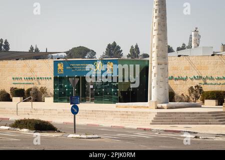gerusalemme-israele. 20-02-2023. L'ingresso al Museo d'Israele e al Museo delle Terre Bibliche a Gerusalemme - Israele Foto Stock