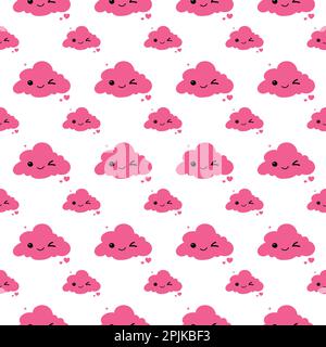 Nuvola colorata. Modello di nuvole. Progettazione cloud. Bella struttura. Amore per il design. Modello senza giunture cloud Illustrazione Vettoriale