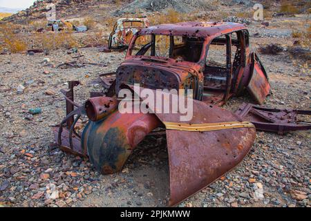 Brooklyn Mine Road, Old Dale Mining District, Mojave Desert, California Foto Stock