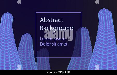 Alla moda di sfondo astratto con neon forma liquida che imitare i coralli. Concetto di design di banner, copertine, opuscoli, volantini, presentazioni. Il vettore Illustrazione Vettoriale