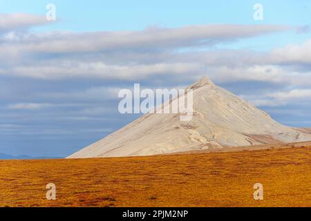 USA, Alaska, Kotzebue, fiume Noatak. Colori autunnali sulla tundra artica vicino al fiume Agashashashashashahok. Foto Stock