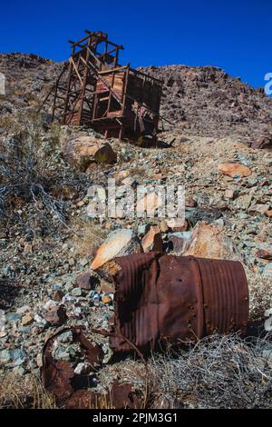 Brooklyn Mine Road, Old Dale Mining District, Mojave Desert, California Foto Stock