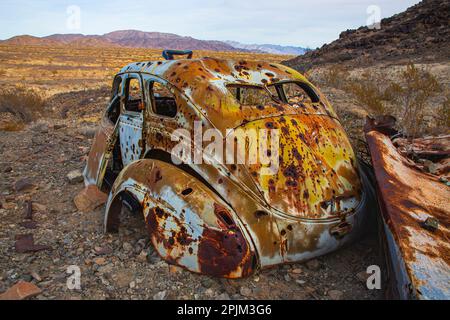 Brooklyn Mine Road, Old Dale Mining District, Mojave Desert, California Foto Stock