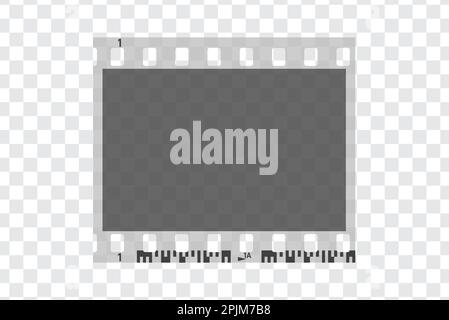 Una cornice vuota per una fotocamera. Pellicola retrò in bianco e nero da 35 mm. Rullo negativo della fotocamera. Applicabile come collage fotografico. Illustrazione vettoriale Illustrazione Vettoriale