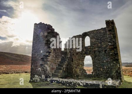 Scala verso il cielo alla torre Skelton Foto Stock