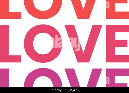 Concetto di progettazione grafica. La tipografia della parola d'amore. Applicabile come t-shirt, t-shirt, elemento di design dell'abbigliamento. Disegno tipografico con parola d'amore. Rapporto di illustrazione del vettore Illustrazione Vettoriale