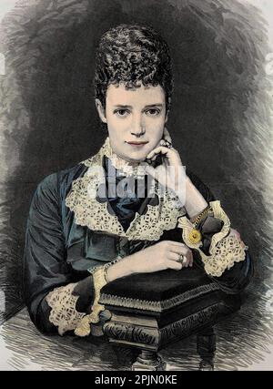 Ritratto di Marija Fedorovna, imperatrice della Russia (1847-1928) - Ritratto de la princesse Marie Sophie Dagmar (1847-1928), Impératrice consort de Russie sous le nom de Marie Feodorovna (ou Fiodorovna, ou Fedorovna), Foto Stock