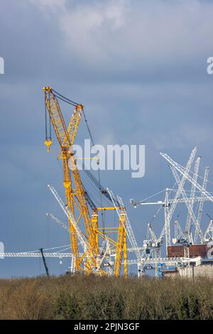 Punto C di Hinkley in costruzione Foto Stock