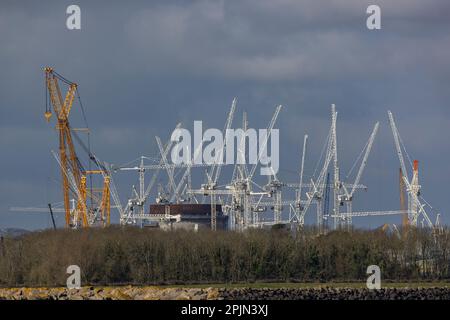 Punto C di Hinkley in costruzione Foto Stock