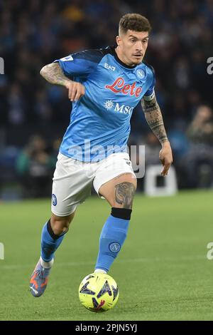 Napoli, Italia. 02nd Apr, 2023. Durante la Serie Una partita tra SSC Napoli vs AC Milan allo stadio Diego Armando Maradona Credit: Independent Photo Agency/Alamy Live News Foto Stock