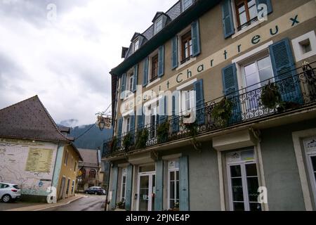 Chartreux hotel, Saint-Pierre de Chartreuse, Isere, Francia Foto Stock