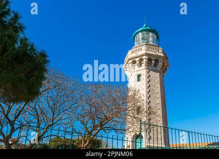 Faro principale sul Mont Saint Clair a Sète, Hérault, Occitanie, Francia Foto Stock