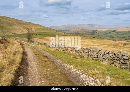 Barbondale è una delle mie valli preferite nelle Dales. Barbon Beck si snoda dolcemente attraverso il sogno di un geografo, una ripida valle laterale scavata da t Foto Stock