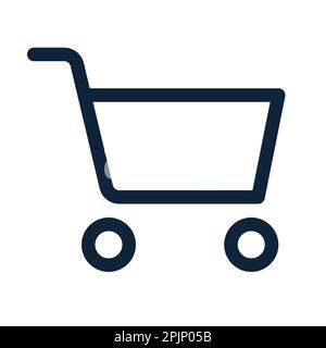 Icona del carrello. Acquista simbolo. Icona del profilo dell'interfaccia Web dell'interfaccia utente. 48 48 pixel perfetti. E-commerce segno di shopping al dettaglio. Illustrazione vettoriale Illustrazione Vettoriale