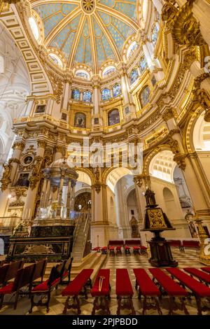 La cupola della Cattedrale di Granada, Granada, Andalusia, Spagna, Sud-Ovest Europa Foto Stock