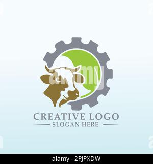 Collezione di consulenza e progettazione di logo per l'agricoltura Illustrazione Vettoriale