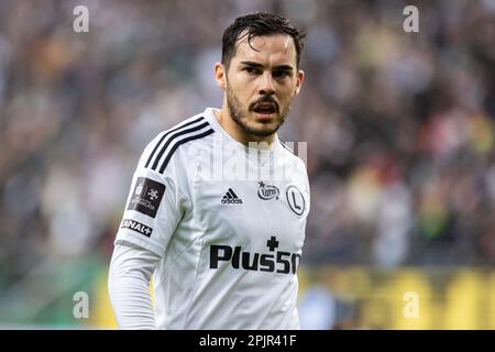 Varsavia, Polonia. 01st Apr, 2023. Yuri Ribeiro di Legia visto durante la partita della PKO Ekstraklasa League tra Legia Warszawa e Rakow Czestochowa al Maresciallo Jozef Pilsudski Legia Warsaw Municipal Stadium. Punteggio finale; Legia Warszawa 3:1 Rakow Czestochowa. (Foto di Mikolaj Barbanell/SOPA Images/Sipa USA) Credit: Sipa USA/Alamy Live News Foto Stock