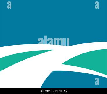 Logo strada natura e paesaggio Illustrazione Vettoriale