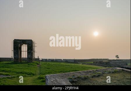 Sri Lanka, provincia del Nord, Jaffna, tramonto in eving Foto Stock