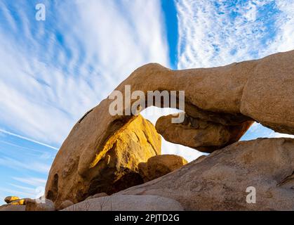 Arch Rock al White Tank nel Joshua Tree National Park, California, USA Foto Stock