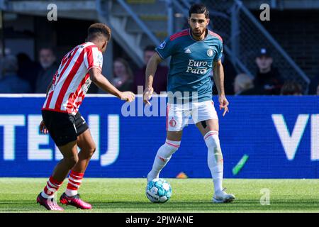 02-04-2023: Sport: Sparta contro Feyenoord ROTTERDAM, PAESI BASSI - APRILE 2: Shurandy Sambo (Sparta Rotterdam) e Alireza Jahanbakhsh (Feyenoord Foto Stock