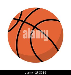 Icona palla da basket piatta. Basket icona. Illustrazione vettoriale. EPS 10. Illustrazione Vettoriale