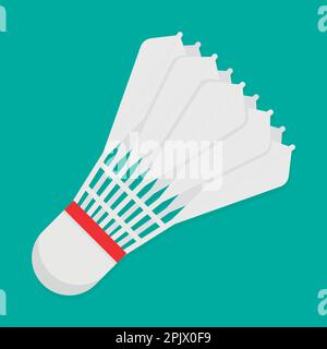 Icona badminton shuttlecock. Palla di badminton. Illustrazione vettoriale. EPS 10. Illustrazione Vettoriale