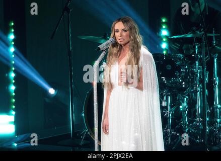 Carly Pearce si esibisce durante i CMT Music Awards 2023 al Moody Center il 02 aprile 2023 ad Austin, Texas. Foto: Amy Price/imageSPACE/MediaPunch Foto Stock