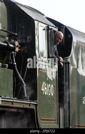 'Royal Scot' alla stazione di Kidderminster Town. Foto Stock