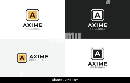 Logo Axime A Letter Illustrazione Vettoriale