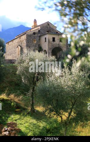 Notre Dame du Mont, Breil sur Roya, Vallee de la Roya, Parc National du Mercantour, Alpes Maritimes, 06, Cote d'Azur, Francia Foto Stock