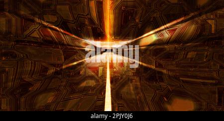 astratto futuristico fantascienza sfondo Foto Stock