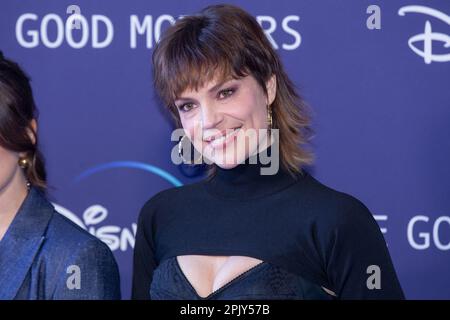 Aprile 4, 2023, Roma, Italia: L'attrice italiana Micaela Ramazzotti partecipa alla fotocall della serie televisiva "le buone madri" allo Space Cinema moderno di Roma (Credit Image: © Matteo Nardone/Pacific Press via ZUMA Press Wire) SOLO PER USO EDITORIALE! Non per USO commerciale! Foto Stock