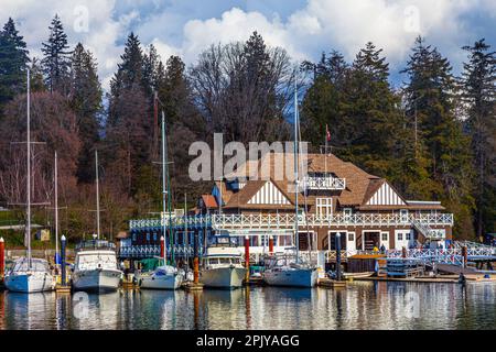 Vancouver Rowing Club, all'entrata dello Stanley Park a Vancouver, Canada Foto Stock