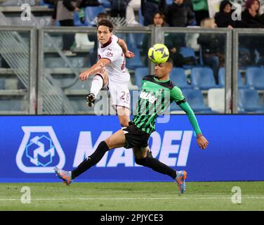 Reggio Emilia, Italia. 03rd Apr, 2023. Reggio Emilia 03 Aprile 2023 Stadio atleti D' Italia Serie A Tim 2022/23 Sassuolo -Torino nella foto : Ricci torino calco Credit: Christian Santi/Alamy Live News Foto Stock