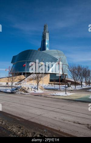 Museo canadese per i diritti umani a Winnipeg, Manitoba, Canada Foto Stock
