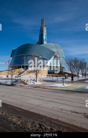 Museo canadese per i diritti umani a Winnipeg, Manitoba, Canada Foto Stock