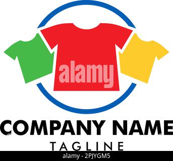T-shirt Fashion Logo Template Design Vector Illustrazione Vettoriale
