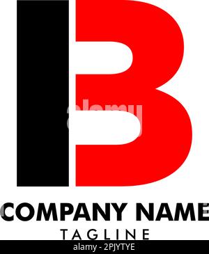 Lettera iniziale modello di logo IB Illustrazione Vettoriale