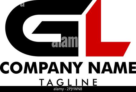 Modello di logo lettera GL iniziale Illustrazione Vettoriale