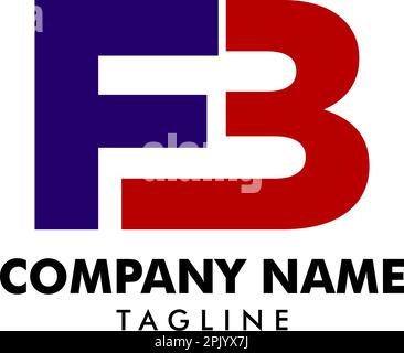Lettera iniziale modello di logo FB Illustrazione Vettoriale