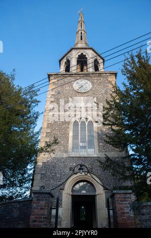 Esterno della Chiesa di San Pietro, Wallingford Foto Stock