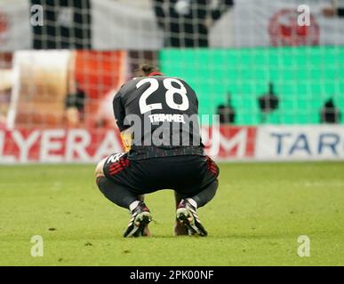 4th aprile 2023, Deutsche Bank Park, Francoforte, GER, DFB-Pokal, Eintracht Francoforte vs 1.Union Berlin, nella foto un deluso Christopher Trimmel (Union Berlin) dopo la sconfitta. Foto Stock