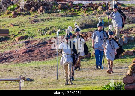 Oklahoma, Apr 1 2023 - persone che si preparano per il Pageant di pasqua al Wichita Mountains National Wildlife Refuge Foto Stock